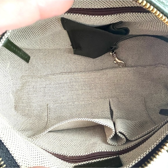 Dooney and Bourke Awl Leather Green Barrel Papillon Bag Purse - Picture 15 of 16